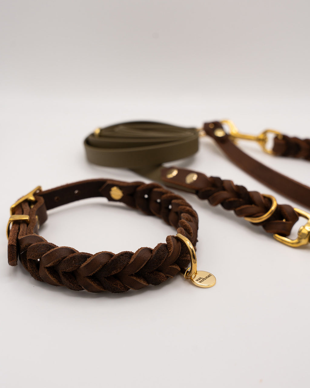 Geflochtenes Classic Heritage Halsband - Dunkelbraun