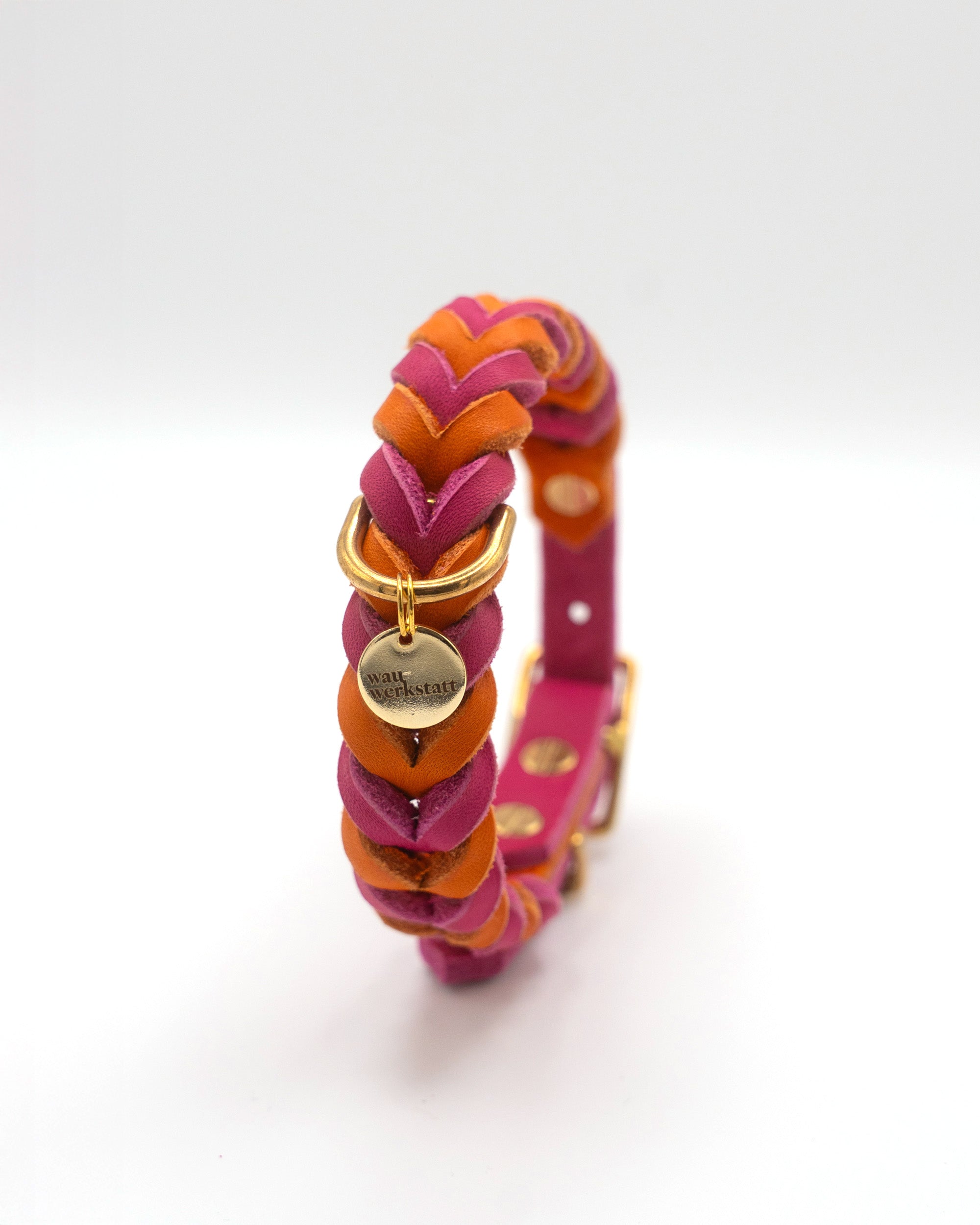Geflochtenes Heritage Halsband - Pink Spritz