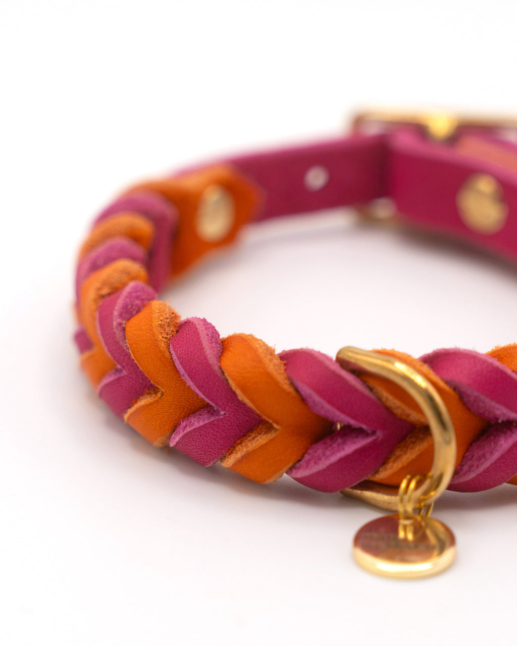 Geflochtenes Heritage Halsband - Pink Spritz