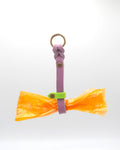 Kotbeutelhalter aus Leder - Lavender Matcha