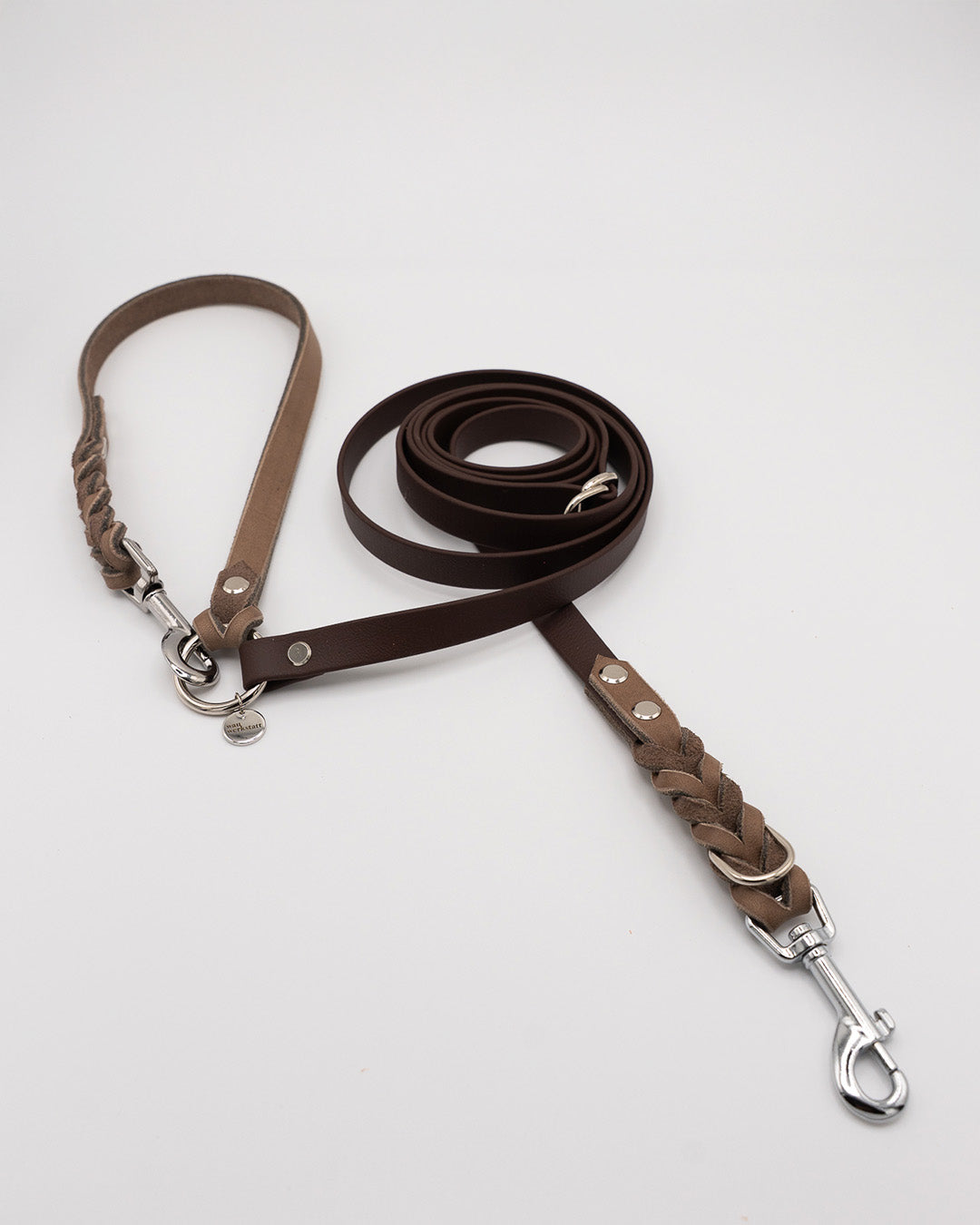 Noble Leine – Taupe x Dunkelbraun