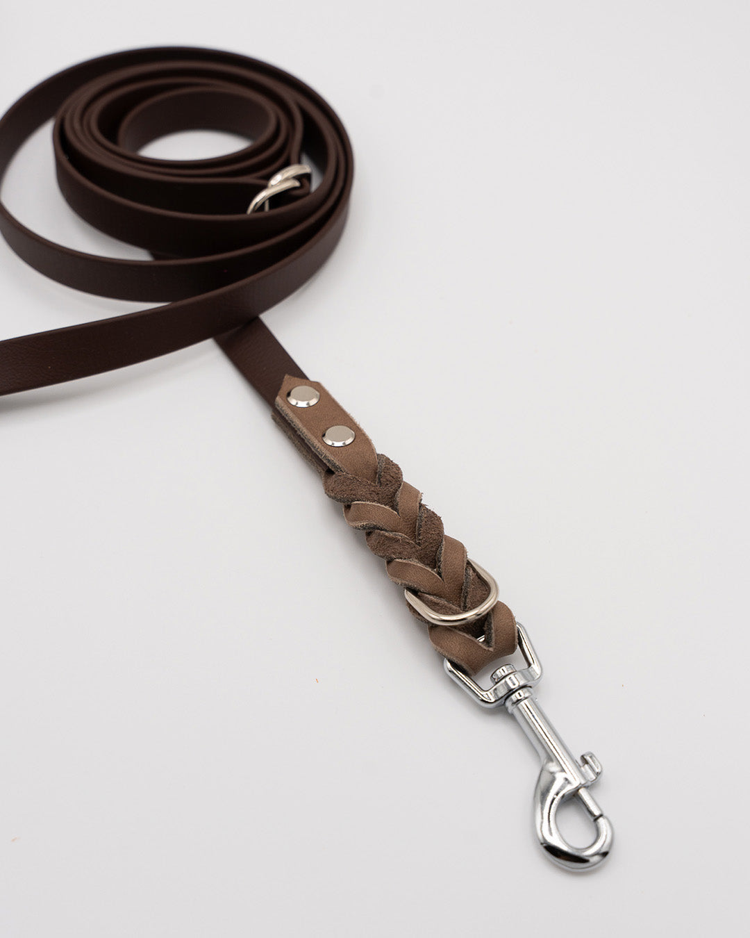 Noble Leine – Taupe x Dunkelbraun