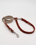 Noble Leine – Rostrot x Taupe