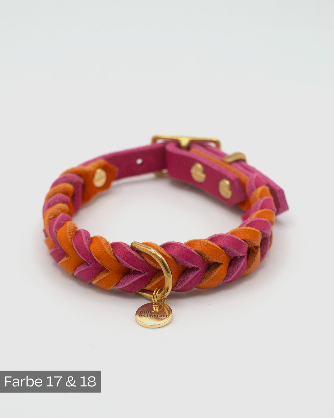 Geflochtenes Heritage Halsband - Pink Spritz