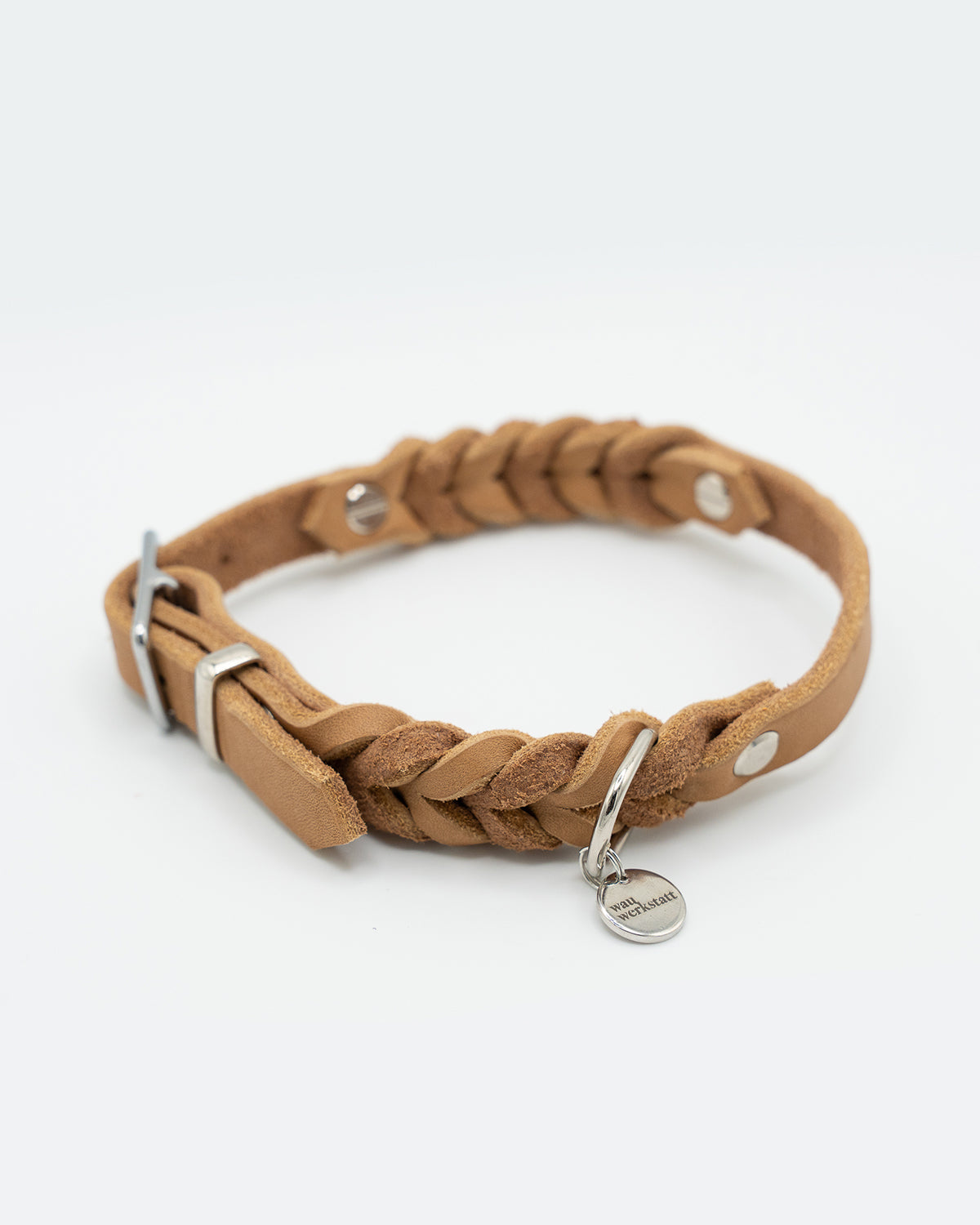 Geflochtenes Halsband - Camel HU 29,5-34,5 cm