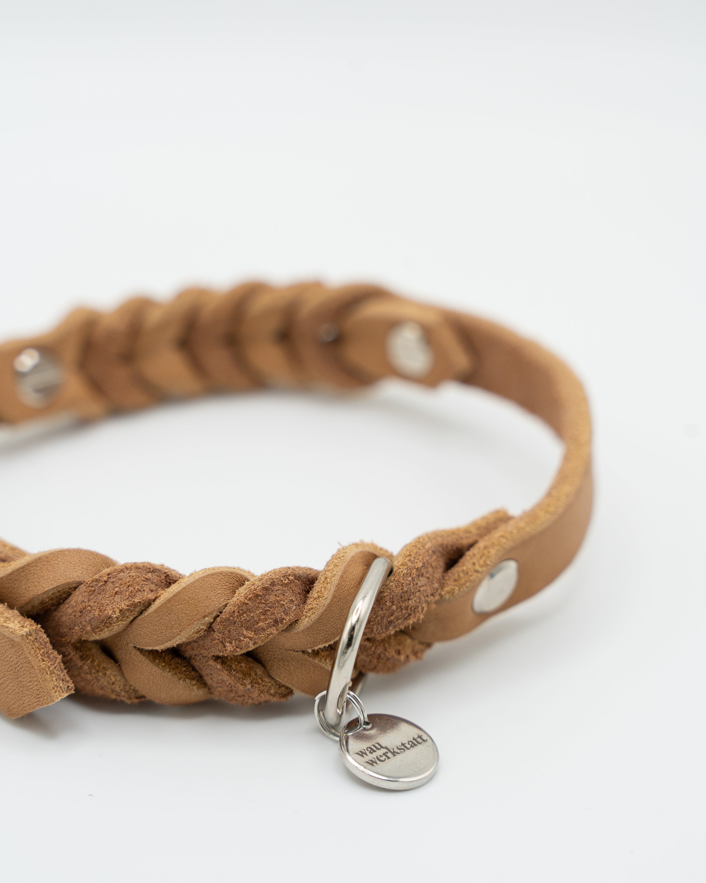 Geflochtenes Halsband - Camel HU 29,5-34,5 cm