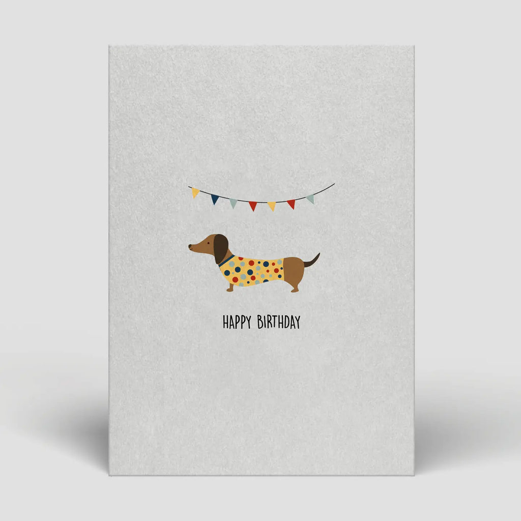 Happy Birthday Dackel / Postkarte
