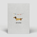 Happy Birthday Dackel / Postkarte